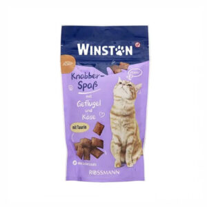 تشویقی بالشتی گربه وینستون با طعم مرغ و پنیر Winston Treats With Chicken & Cheese وزن 50 گرم