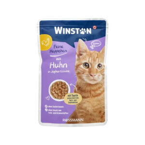 پوچ گربه وینستون با طعم مرغ در سس ماست Winston Chicken In Yogurt Sauce وزن 100 گرم