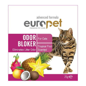 خوشبوکننده خاک گربه یوروپت با رایحه میوه‌های استوایی Europet Cat Litter Deodorizer Tropical Fruit Scented وزن 25 گرم