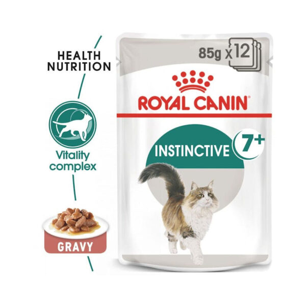 پوچ گربه مسن رویال کنین Royal Canin Instinctive 7+ In Gravy وزن 85 گرم